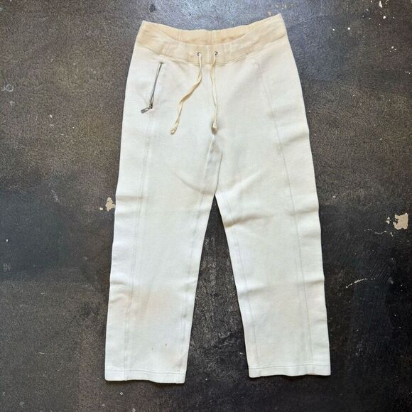 Vtg Tommy Bahama Creme Colored Sweatpants Zipper Pocket Women’s Size Small - Picture 1 of 16